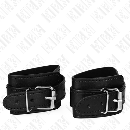 Muñequeras Estilo Mazmorra Con Cerradura Negro Ajustable 21-28 Cm X 5.5 Cm