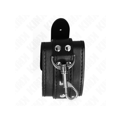 Muñequeras Estilo Mazmorra Con Cerradura Negro Ajustable 21-28 Cm X 5.5 Cm