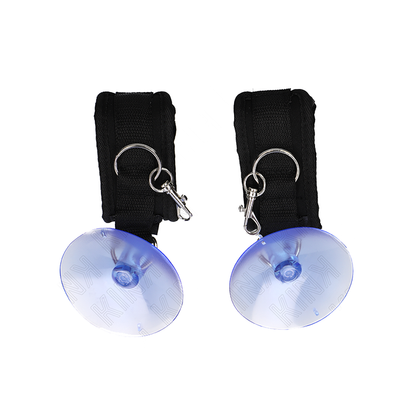 Muñequeras Con Ventosa Negro Ajustable 29-40 Cm X 5 Cm