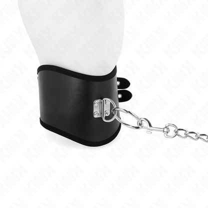Collar Con Correa 65 Cm Ancho Negro Ajustable 40-55 Cm X 10 Cm