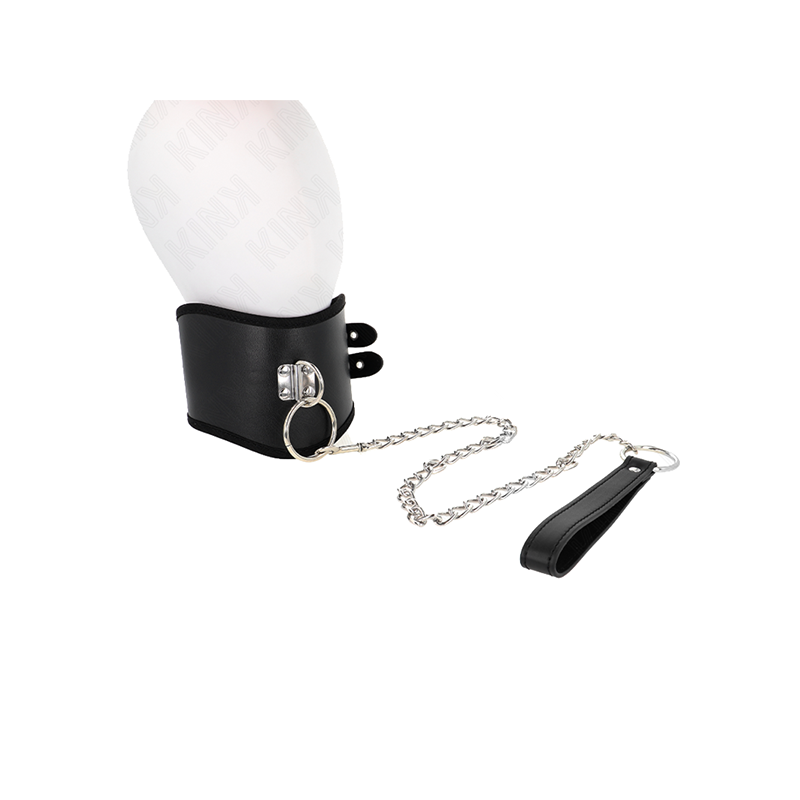 Collar Con Correa 65 Cm Ancho Negro Ajustable 40-55 Cm X 10 Cm