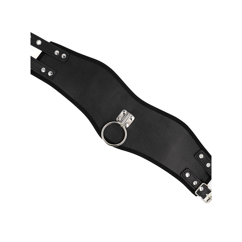 Collar Con Correa 65 Cm Ancho Negro Ajustable 40-55 Cm X 10 Cm