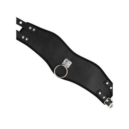 Collar Con Correa 65 Cm Ancho Negro Ajustable 40-55 Cm X 10 Cm