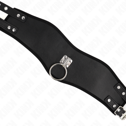 Collar Con Correa 65 Cm Ancho Negro Ajustable 40-55 Cm X 10 Cm