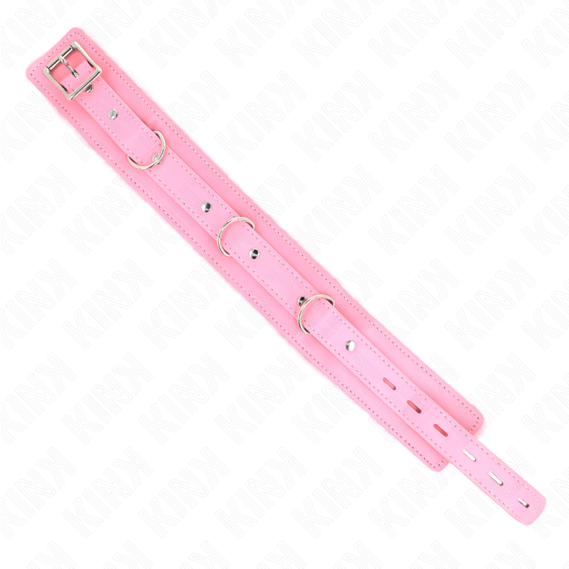 Collar Con Correa 65 Cm Con Restricciones Rosa Ajustable 36-42 Cm X 5.5 Cm