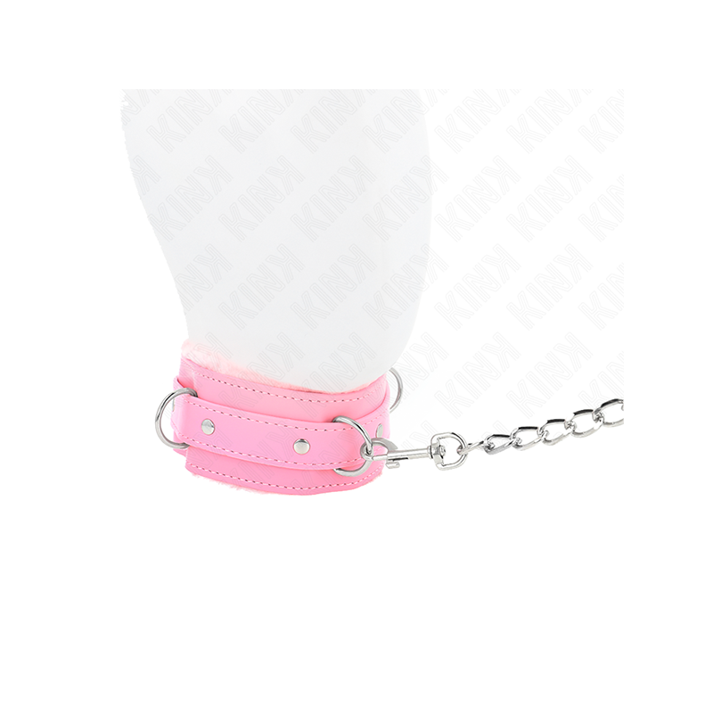 Collar Con Correa 65 Cm Con Restricciones Rosa Ajustable 36-42 Cm X 5.5 Cm