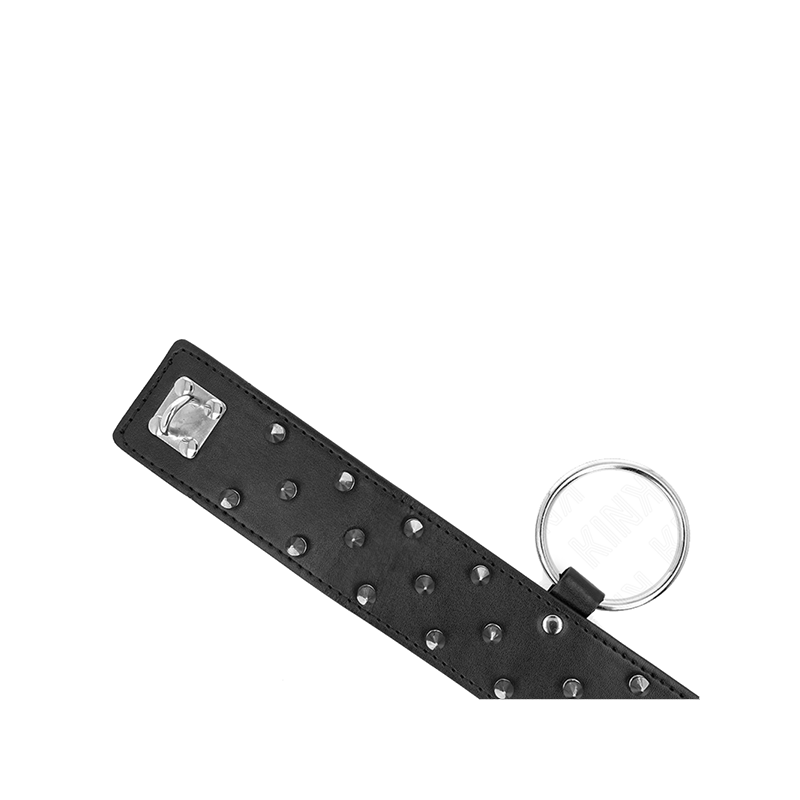 Collar Con Correa 65 Cm Con Tachuelas Plateadas Modelo 5 Ajustable 36-43 Cm X 5 Cm