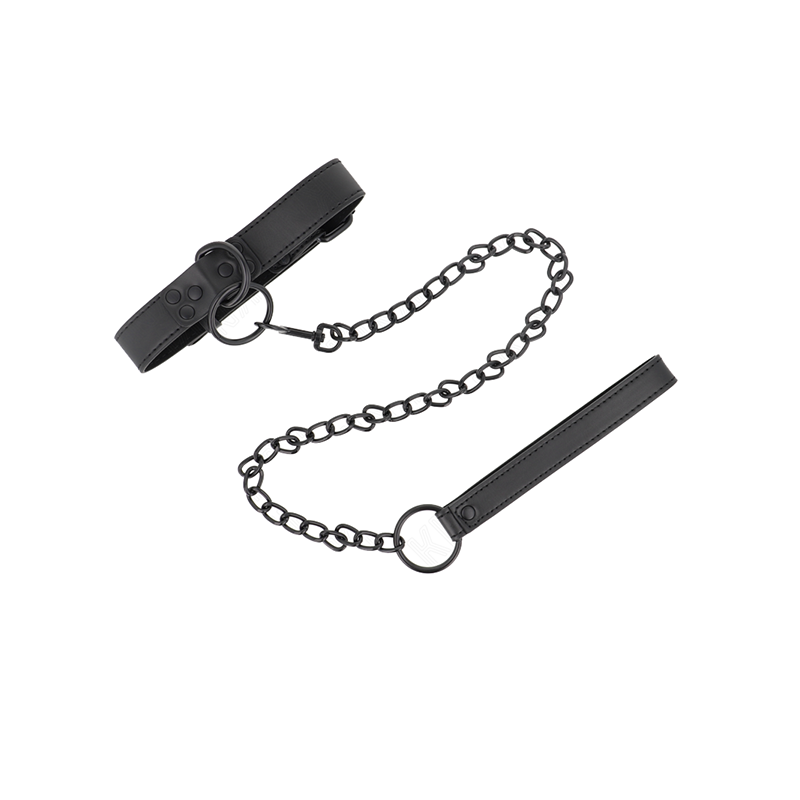 Collar Con Correa 65 Cm Oscuro Ajustable 37-54 Cm X 3 Cm