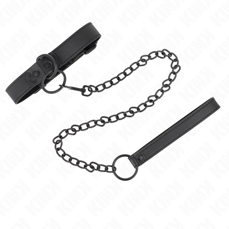 Collar Con Correa 65 Cm Oscuro Ajustable 37-54 Cm X 3 Cm