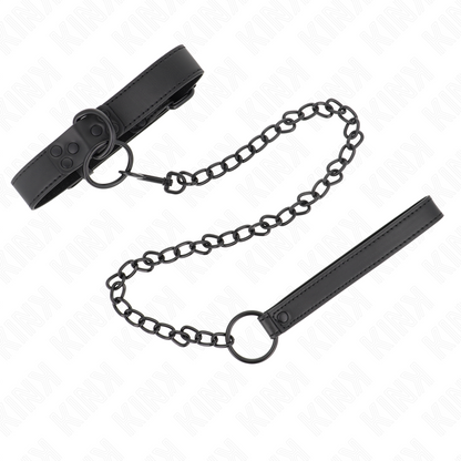 Collar Con Correa 65 Cm Oscuro Ajustable 37-54 Cm X 3 Cm