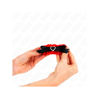 Muñequeras Elásticas De Encaje Con Detalle Corazón Rojo Ajustable 22-35 Cm