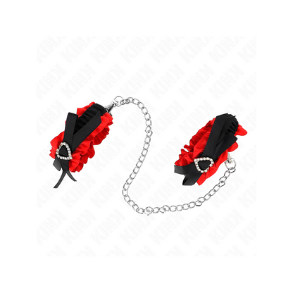 Muñequeras Elásticas De Encaje Con Detalle Corazón Rojo Ajustable 22-35 Cm