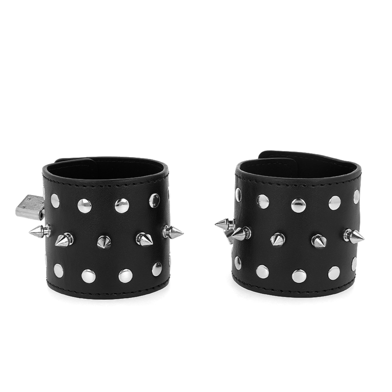 Muñequeras Estilo Punk Con Pinchos 25 X 6 Cm