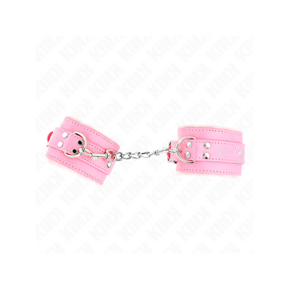 Muñequeras Forradas Rosa Con Correa Rosa Ajustable 20-29 Cm X 5.5 Cm