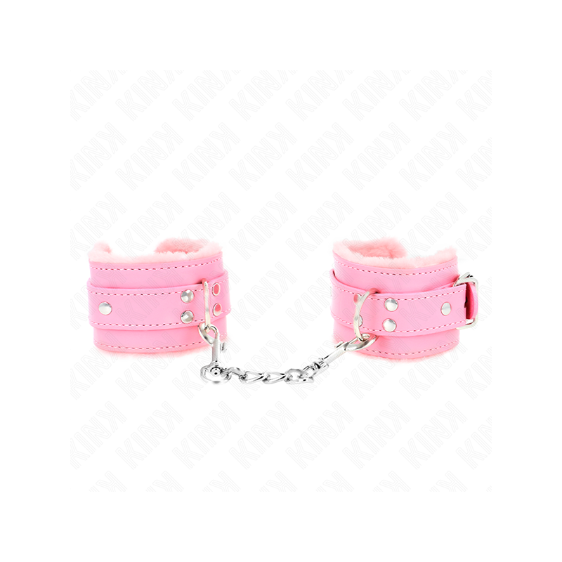 Muñequeras Forradas Rosa Con Correa Rosa Ajustable 20-29 Cm X 5.5 Cm