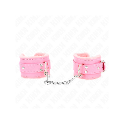 Muñequeras Forradas Rosa Con Correa Rosa Ajustable 20-29 Cm X 5.5 Cm