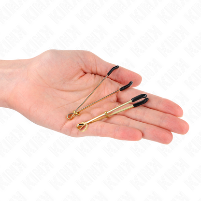 Pinzas Para Pezones Fina Dorado 7 Cm