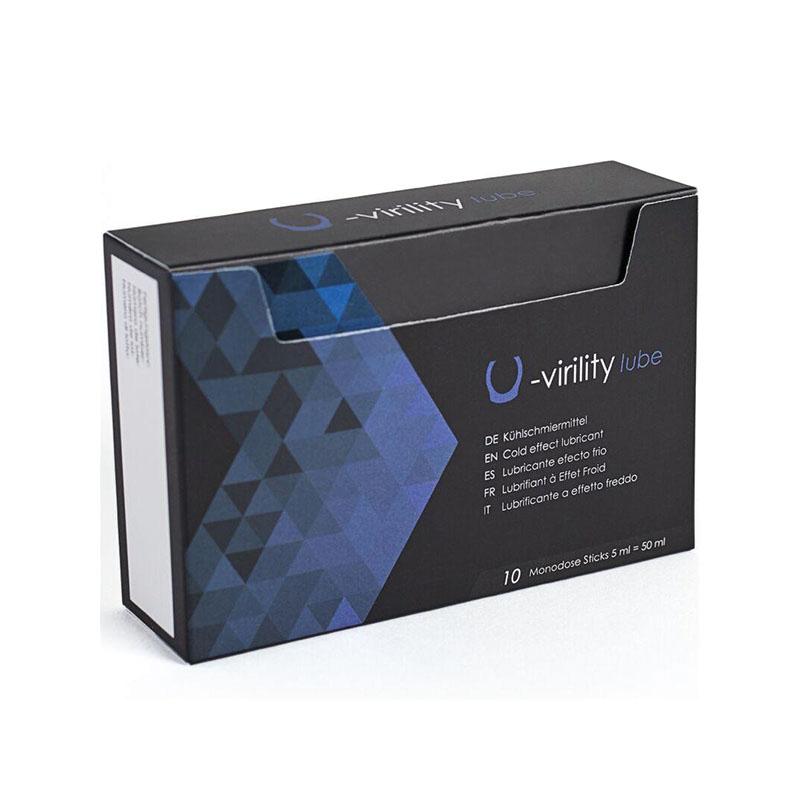 Lubricante U-Virility Lube Efecto Frio 10 Uds 5 ML