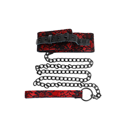 Collar Con Correa 105 Cm De Encaje Con Cinturón De Cuero Real 44 X 5.5 Cm