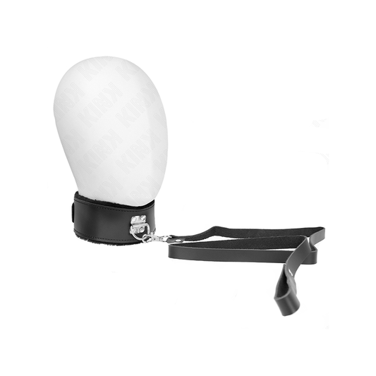 Collar Con Correa 116 Cm De Piel Negro Ajustable 40-48 Cm X 6 Cm