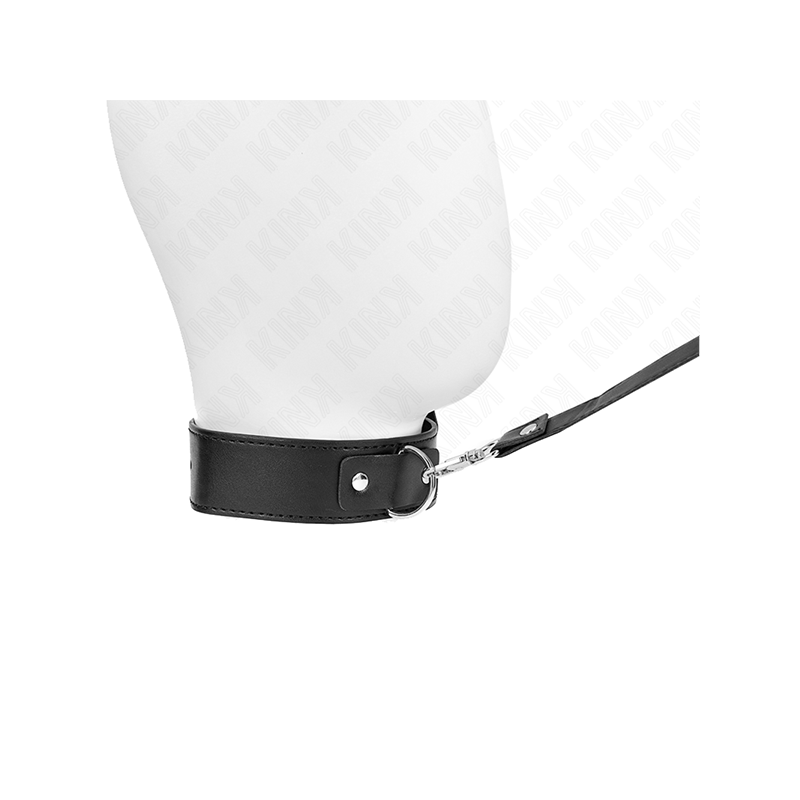 Collar Con Correa 116 Cm Fino Negro Ajustable 32-50 Cm X 8 Cm