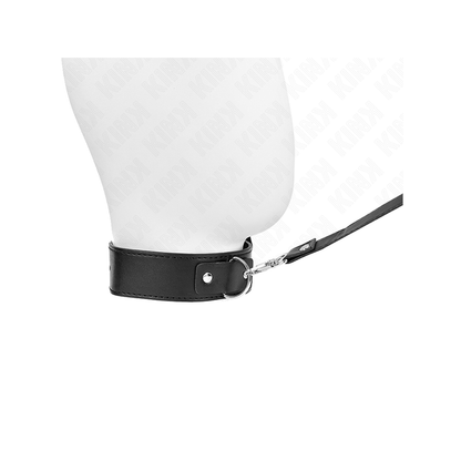 Collar Con Correa 116 Cm Fino Negro Ajustable 32-50 Cm X 8 Cm
