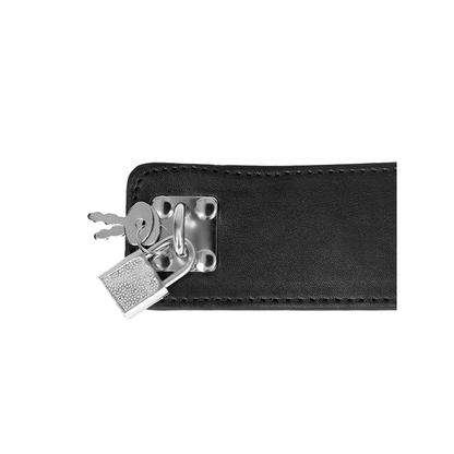 Collar Con Correa 65 Cm Ancho Negro Ajustable 33.5-41 Cm X 5 Cm