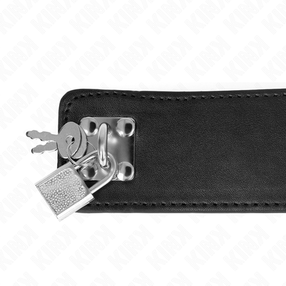Collar Con Correa 65 Cm Ancho Negro Ajustable 33.5-41 Cm X 5 Cm
