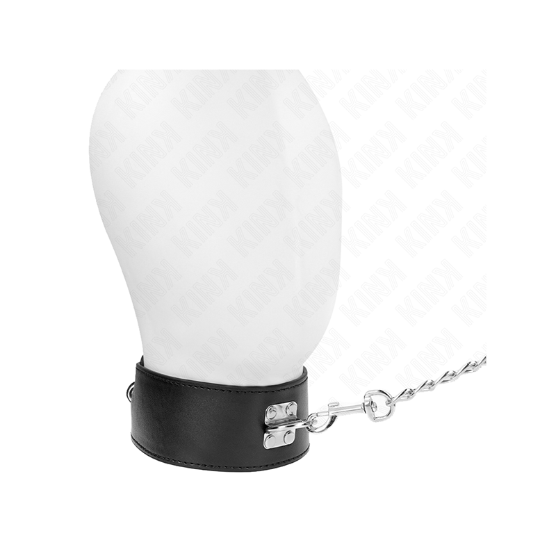 Collar Con Correa 65 Cm Ancho Negro Ajustable 33.5-41 Cm X 5 Cm