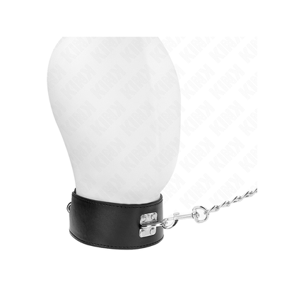 Collar Con Correa 65 Cm Ancho Negro Ajustable 33.5-41 Cm X 5 Cm