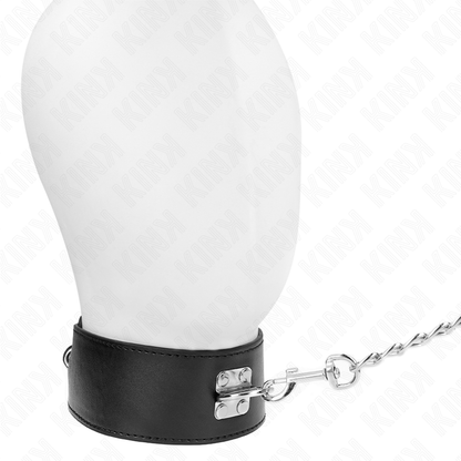 Collar Con Correa 65 Cm Ancho Negro Ajustable 33.5-41 Cm X 5 Cm
