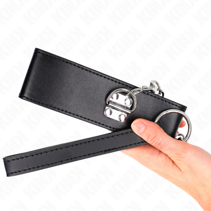 Collar Con Correa 65 Cm Ancho Negro Ajustable 33.5-41 Cm X 5 Cm