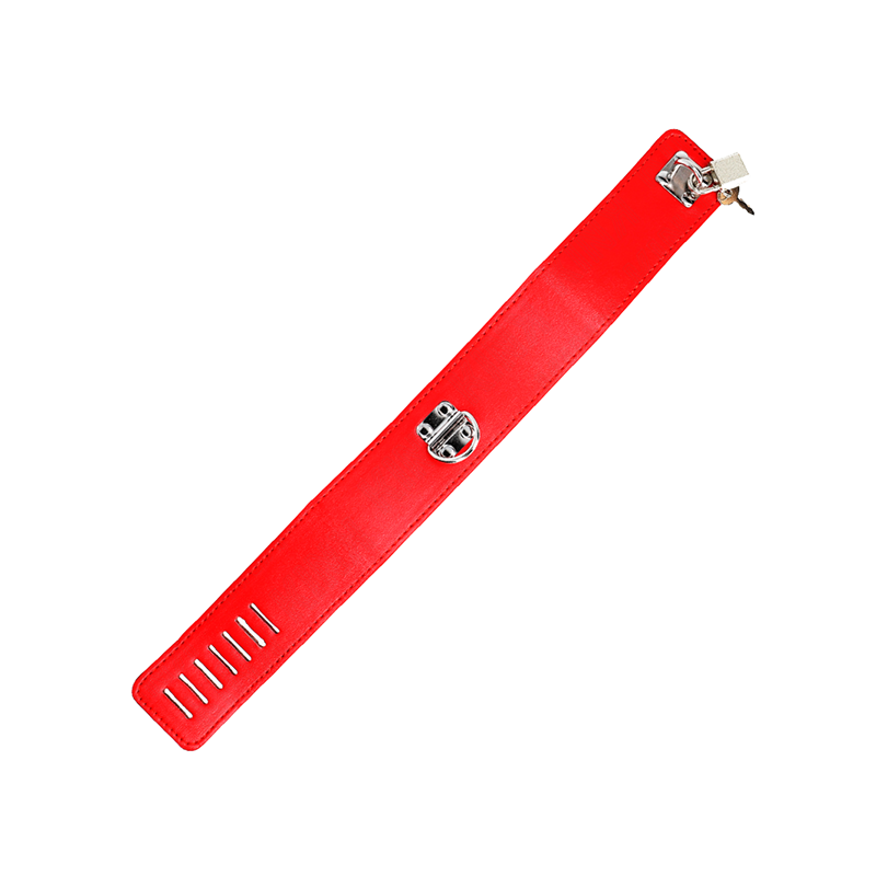 Collar Con Correa 65 Cm Ancho Rojo Ajustable 33.5-41 Cm X 5 Cm