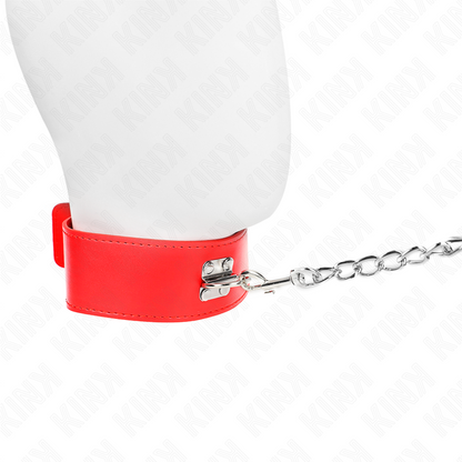 Collar Con Correa 65 Cm Ancho Rojo Ajustable 33.5-41 Cm X 5 Cm