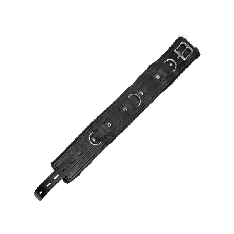 Collar Con Correa 65 Cm Con Restricciones Negro Ajustable 36-42 Cm X 5.5 Cm