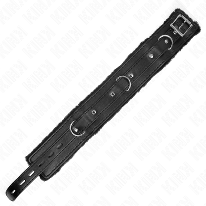 Collar Con Correa 65 Cm Con Restricciones Negro Ajustable 36-42 Cm X 5.5 Cm