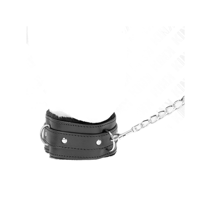 Collar Con Correa 65 Cm Con Restricciones Negro Ajustable 36-42 Cm X 5.5 Cm