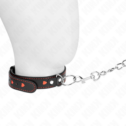 Collar Con Correa 65 Cm Detalles Corazón 52.5 X 2.5 Cm
