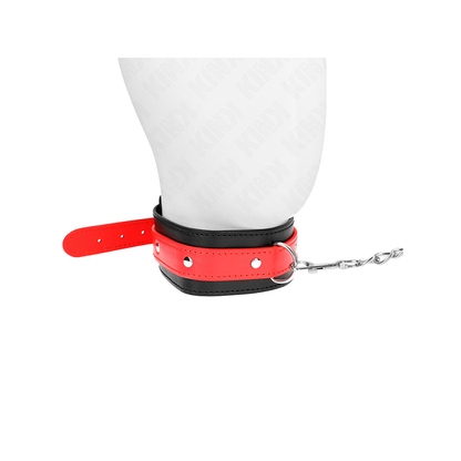 Collar Con Correa 65 Cm Rojo Ajustable 36-43 Cm X 5 Cm