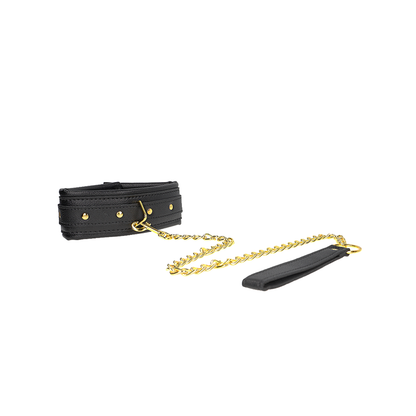 Collar Con Correa Esponja Imitación Cuero Modelo 1 Ajustable 37-54 Cm X 3 Cm