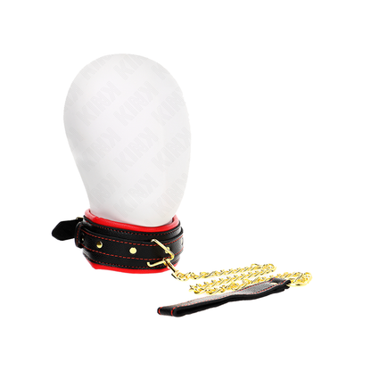 Collar Con Correa Esponja Imitación Cuero Modelo 2 Ajustable 37-54 Cm X 3 Cm