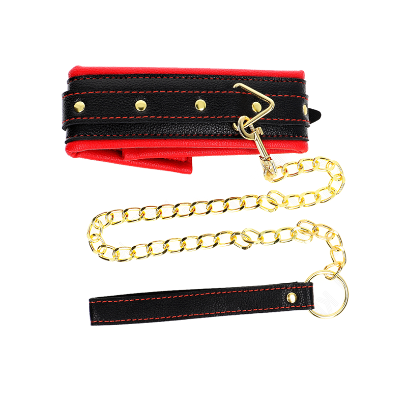 Collar Con Correa Esponja Imitación Cuero Modelo 2 Ajustable 37-54 Cm X 3 Cm