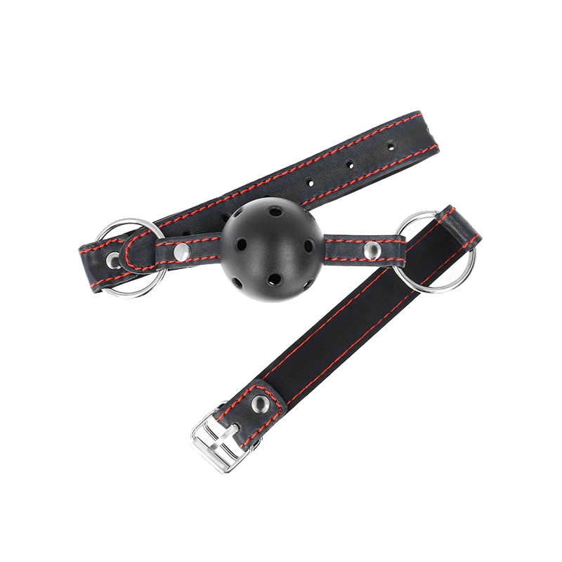 Mordaza De Bola 4.5 Cm Negra Dura Hueca Modelo 2 65 X 2.5 Cm