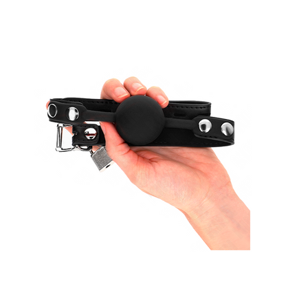 Mordaza De Bola 4 Cm De Silicona Modelo 1 Con Candado 60 X 2 Cm