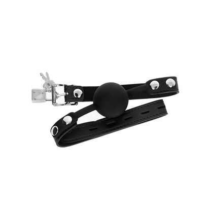 Mordaza De Bola 4 Cm De Silicona Modelo 1 Con Candado 60 X 2 Cm