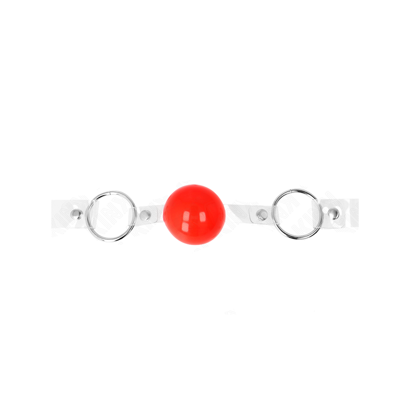Mordaza De Bola Roja De Pvc Transparente Ajustable