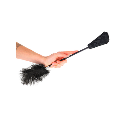 Plumas De Avestruz Para Cosquillas Con Paleta De Encaje 56 Cm