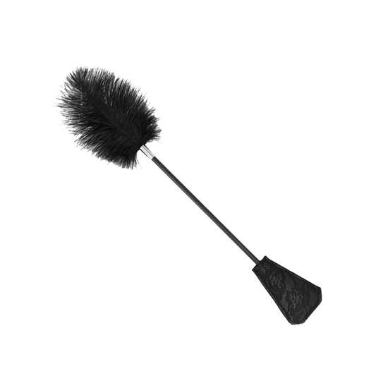 Plumas De Avestruz Para Cosquillas Con Paleta De Encaje 56 Cm