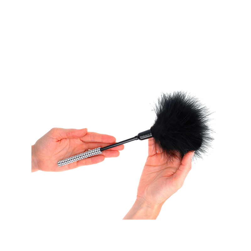Plumas Para Cosquillas Con Mango De Diamantes De Imitación 27 Cm