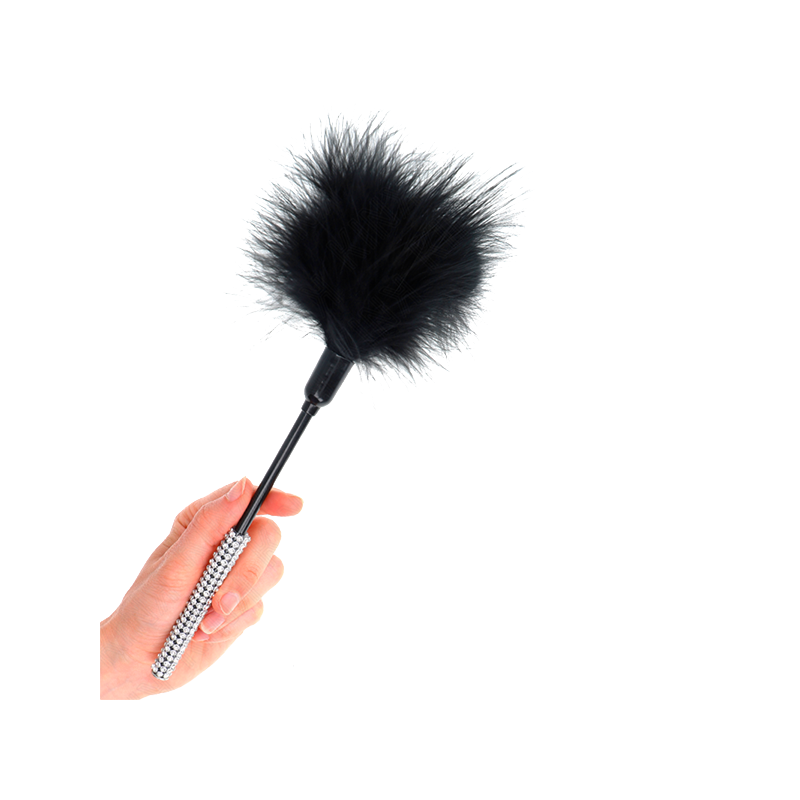 Plumas Para Cosquillas Con Mango De Diamantes De Imitación 27 Cm